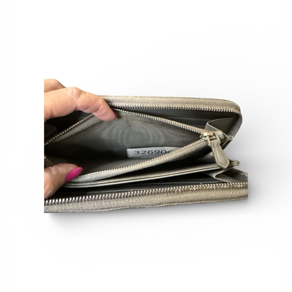 Prada Grey and Silver Women's Wallet - Picture 9 of 12
